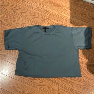 Sweater tee crop top